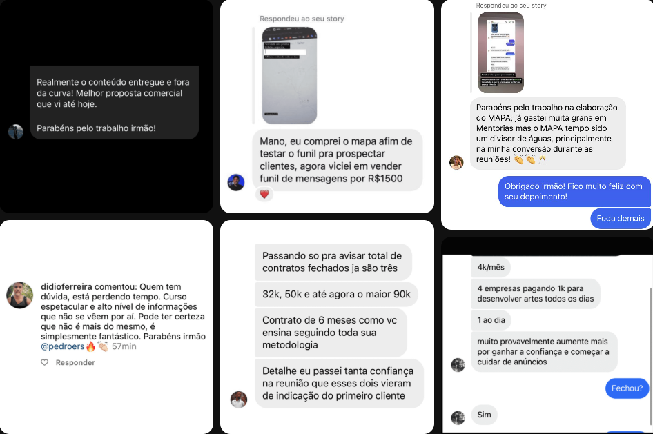 Depoimentos de clientes - Resultados reais